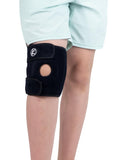 1 x RAW Customer Returns KARM knee bandage knee support children - for girls boys Children s knee bandage for knee problems arthrosis meniscus stabilization sports football Kids knee support brace 1 piece, black  - RRP €17.74