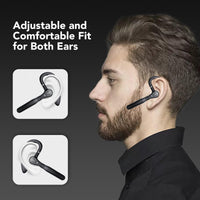 1 x RAW Customer Returns FAMOO Single Bluetooth Earphone V5.3, Single Bluetooth Wireless Headphones with CVC8.0 ENC Dual Microphone, 100 Hours Talk Time, 270 Adjustable Bluetooth Headset with LED Charging for Business Driving - RRP €32.99