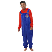 1 x RAW Customer Returns Super Mario One Piece Pajamas for Boys Long Sleeve Onesie Full Fleece Tracksuit for Multicolored Boys 5-6 Years - RRP €35.0