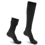 1 x Brand New Knee High Socks Women Casual Socks Knitted Boot Socks Extra Long Sports Socks Layered Socks Size 9 to 11 Tennis Socks 90s Neon Clothing Traditional Socks Women Black  - RRP €27.6