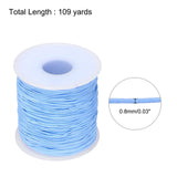 1 x Brand New sourcing map Elastic Cord Stretchy String 0.8mm 109 Yards Light Blue for Craft Jewelry Making Bracelets Necklace Beading - RRP €11.9