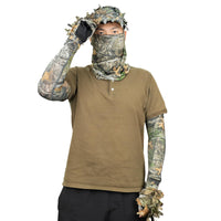 1 x Brand New Tongcamo Hunting Mask with Cap, Camouflage Gloves, Arm Sleeves for Men and Women, Tree Camouflage Duck and Turkey Hunting, 6 Pieces Hunting Accessories - RRP €27.6