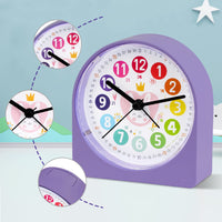 1 x RAW Customer Returns Omiurar children s alarm clock without ticking children s alarm clock cute print alarm clock with night light alarm clock for boys girls, children s learning alarm clock learning clock alarm clock snooze analog - RRP €9.59