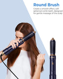 1 x RAW Customer Returns Airstyler 6 in 1, round brush hairdryer with 6 attachments, drying, straightening, curling, volumizing, massaging the scalp, ion care, styling brushes for all hair types - RRP €65.14