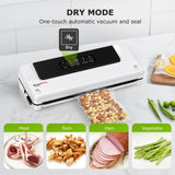 1 x RAW Customer Returns Bonsenkitchen vacuum sealer, vacuum sealer, Globefish technology for continuous work at high speed, film sealing device for food, including 5 vacuum bags and hose - RRP €32.58