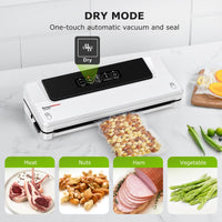 1 x RAW Customer Returns Bonsenkitchen vacuum sealer, vacuum sealer, Globefish technology for continuous work at high speed, film sealing device for food, including 5 vacuum bags and hose - RRP €32.58