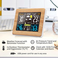 1 x RAW Customer Returns ONEVER Wireless Weather Station Digital Color Forecast Weather Station Yellow-Type B  - RRP €39.99