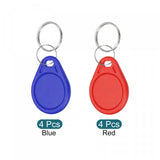 1 x RAW Customer Returns sourcing map 8Pack RFID Key Chain UID 13.56MHz Rewritable IC Card Red Blue - RRP €12.26