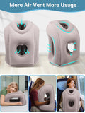 1 x RAW Customer Returns Maliton travel pillow, neck pillow airplane inflatable, foldable portable comfortable travel pillow, supports the head and protects the cervical spine neck pillow for airplanes, trains, car journeys, gray - RRP €19.99