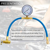 1 x RAW Customer Returns FanPaYY R134A Refrigerator Car Air Conditioner Refrigerant Filling Hose Kit with Pressure Gauge Piercing Valve with R-12 R-22 Conversion Kit - RRP €28.22