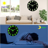 1 x RAW Customer Returns DIYZON Luminous Wall Clock, 30 cm Wooden Wall Clocks with Battery Operated, Silent Lighting Function, No Glass, Village Wall Clock, Decorative Bedroom, Apply to Kitchen, Office, Bedroom - RRP €20.99