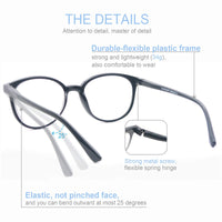 1 x RAW Customer Returns Set of 4 reading glasses round men women, good glasses, high quality, fashionable, comfortable, great reading aid - RRP €18.86