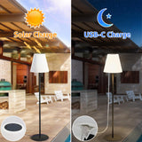 1 x RAW Customer Returns light to hope outdoor solar floor lamp LED battery wireless lamp remote control warm white and RGB dimmable IP44 waterproof decorative floor lamp for terrace, patio, garden, living room black H100cm  - RRP €50.32