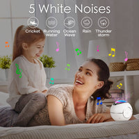 1 x RAW Customer Returns ibell LED Starry Sky Projector Children, Galaxy Projector Night Light Starry Sky Lamp Adults, 360 Rotation Star Projector with Remote Control White Noise Timer for Room Party Decoration - RRP €31.49