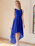 1 x RAW Customer Returns MuaDress 6006 Elegant evening dresses cocktail dresses women s dresses bridesmaid dresses made of lace knee-length rockabilly ball gown round neckline royal blue S - RRP €42.99