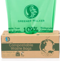 1 x RAW Customer Returns Greener Walker 25 Extra Thick Compostable Biodegradable Bin Liners 6L 10L 30L Bin Liners 6L-120 Bin Bags  - RRP €14.99