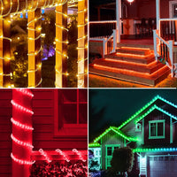 1 x RAW Customer Returns 15M LED tube fairy lights for outdoors, colorful outdoor fairy lights, light tube, 132 modes IP68 waterproof light tube for outdoors with RGB remote control for indoor room, patio, garden, balcony decoration  - RRP €37.3