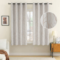 5 x RAW Customer Returns EMEMA Curtain Opaque Velvet Curtain with Eyelets Curtains Decorative Curtains Eyelet Curtain Decorative Curtain for Bedroom Living Room 140x145 cm Set of 2 Grey-white - RRP €84.95