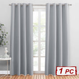 1 x RAW Customer Returns PONY DANCE Indoor Curtains Modern Curtains - Thermal Insulating Blackout Curtain Cold Curtains for Living Room Bedroom for Window with Rings 1 Piece L 132 x H 210 cm, Light Grey - RRP €23.95