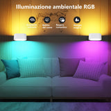 1 x RAW Customer Returns Feallive Wall Lamp, LED Lamp with Remote Control Rechargeable Battery, Indoor LED Lamp Ambient RGB Dimmable Rotates 360 Modern LED for Bedside Living Room - RRP €29.5