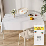 1 x RAW Customer Returns DIKARIYA White Tablecloth Disposable Tablecloths, Pack of 10 White Tablecloth Outdoor, 137 274cm Rectangular Tablecloth, PEVA, Waterproof Plastic Tablecloth White for Birthday, Weddings, Party, Bridal - RRP €21.67