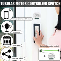 1 x RAW Customer Returns Radio roller shutter control retrofit kit roller shutter switch, smart relay module switch set, blinds switch with RF remote control for electric roller shutters, curtains, awnings timer switch - RRP €24.0