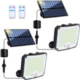 1 x RAW Customer Returns YOOULIT Outdoor Solar Light with Motion Sensor, 208LED Outdoor Solar Light, 3 Modes IP65 Waterproof, 180 Lighting Angle, Solar Garden Applique with 5m Cable - RRP €13.74