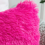 1 x RAW Customer Returns MIULEE Set of 2 Cushion Covers Artificial Fur Sofa Cushions Decorative Throw Pillows Cuddly Pillows Plush Pillows Cozy Couch Cushions Super Soft Pillows Fluffy Cushion Cover for Sofa 60 x 60 cm Rose Red - RRP €19.99