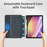 1 x RAW Customer Returns HUOBAO iPad Pro 11 Inch Case with Keyboard 1st 2nd 3rd 4th , Detachable iPad Air 5th 4th Generation Case with Keyboard, 7 Color iPad Backlit Keyboard, Trackpad and Pen Holder, QWERTY - RRP €89.64