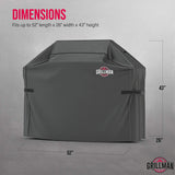 1 x RAW Customer Returns Grillman Grill Cover Gas Grill Grill Cover Rainproof BBQ Cover Cover Protective Cover Dustproof Grill Tarpaulin Grill Protection 163 x 61 x 122cm - Brown - RRP €32.24