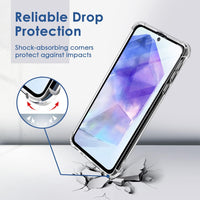 1 x RAW Customer Returns AUKASE Protective Case for Samsung Galaxy A55 5G, Compatible with Samsung A55 Case, Mobile Phone Case Made of Transparent Silicone, TPU, Soft Bumper with Reinforced Corners , Shockproof - RRP €21.6