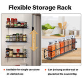 1 x RAW Customer Returns BTGGG Spice Rack Wall 4-Tier Spice Organizer No Drilling, Hanging Spice Rack, Wall Kitchen Shelf Made of Metal for Kitchen, Cupboard, Cupboard Door, Pantry Door Bathroom Black, 29 x 6.2 x 6.2 cm - RRP €17.03