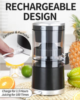 2 x RAW Customer Returns DUSENHO Lemon Squeezer Electric Orange Squeezer Portable USB Charging Juicer Juicer for Orange, Lemons, Citrus Fruits - RRP €89.98