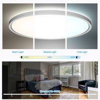 1 x RAW Customer Returns WAYRANK LED ceiling light dimmable, RGB ceiling lamp round with remote control and app control, color changing bathroom panel compatible with Alexa Google Home, IP44, 36W, 30cm - RRP €40.39