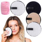 21 x Brand New Pcs Cotton Washable Makeup Remover Pads with Pink Cosmetic Headband, XCOZU Makeup Remover Pads Washable Makeup Remover Wipes Reusable Microfiber Makeup Remover Pads black white brown  - RRP €327.6