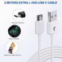 1 x RAW Customer Returns 2-Pack USB Charger, Fast Charger with 2M Charging Cable, Type C Mobile Phone Power Supply Adapter for Samsung Galaxy S10 S10 S10e S9 S8 S8 Plus A54 A53 A51 A34 A20e A14 A13 M53 M34 M33 M14 M13 5G Mobile Phone - RRP €18.22