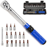 1 x RAW Customer Returns Beslands torque wrench bicycle 2-24 Nm, torque wrench 1 4 inch, 16-piece, small torque wrench with two-way adjustable for bicycle and motorcycle - RRP €34.69