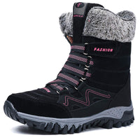 1 x RAW Customer Returns AARDIMI Warm Lined Winter Shoes Women s Snow Boots Waterproof Outdoor Trekking Hiking Shoes Size 35-42 Black, 41 EU  - RRP €48.99