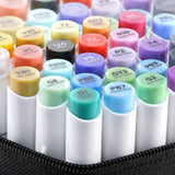 1 x RAW Customer Returns Ohuhu Alcohol Art Markers Brush Tip, Double Tipped Alcohol Based Markers for Kids Artist Sketching Adult Coloring Illustration, 24 Basic Colors 1 Alcohol Marker Blender Marker Case, Brush Fine - RRP €25.99