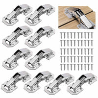 2 x RAW Customer Returns Hinges cabinet door, door hinges for wooden doors, 10 PCS furniture hinge, hinges cabinet 90 degrees, screw-on hinge soft close, furniture hinges for cabinet doors, wooden doors, louvre doors - RRP €27.2