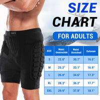 1 x RAW Customer Returns TOMSHOO Protector Pants Men Women, 3D Protection Padded Shorts for Snowboarding, Skating and Skiing, Eva Paded Protector Shorts for Hips, Buttocks and Coccyx, XL - RRP €32.99