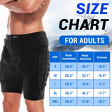 1 x RAW Customer Returns TOMSHOO protector trousers for men and women, 3D protection padded shorts for snowboarding, skating and skiing, Eva paded protector shorts for hips, buttocks and tailbone, L - RRP €32.99