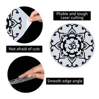 1 x Brand New GORGECRAFT 9.9 X9.9 Chakra Stencil Mandala Round Flower Templates Reusable Plastic Drawing Painting Stencils Template for Painting on Card Wall Fabric Tile Canvas Craft DIY Decor - RRP €19.2