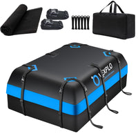 1 x RAW Customer Returns VEXPLO 600 liter car roof box, foldable roof bag, roof box, waterproof storage box, portable roof rack bag with anti-slip mat, 6 door hooks, storage box, 12 lashing straps - RRP €70.58