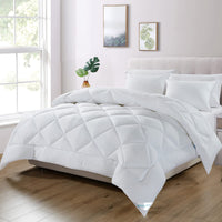 1 x RAW Customer Returns WAVVE Duvet for Double Bed Quattro 4 Seasons 260x240 cm - Duvet 240x260 Winter Autumn - Quilt 260 x 240 in Synthetic Microfibre, White - RRP €49.99