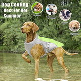 5 x Brand New Dolahovy Dog Cooling Vest Harness, Breathable Mesh Dog Cool Jacket Adjustable Summer Dog Coat Reflective Safety Ice Clothes for Large Medium Small Dogs Outdoor 2XL, Green  - RRP €147.5