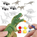 1 x RAW Customer Returns Dinosaur painting kit to paint for children with 11 Figures to paint for children 6 years Gift for children 6 7 8 9 years Paint Dinosaurs toys 6 years Dinosaur game 6 years Crafts for children 5 6 7 8 years - RRP €21.2