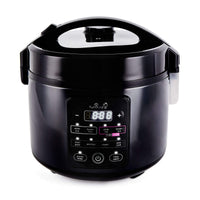 1 x RAW Customer Returns Yum Asia Kumo YumCarb Rice Cooker with Ceramic Bowl and Advanced Fuzzy Logic 5.5 Cups, 1 Liter , 5 Rice Cooking Functions, 3 Multicooker Functions, 220-240V EU Dark Stainless Steel  - RRP €89.9