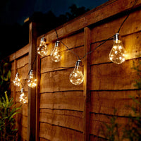 1 x RAW Customer Returns Festive Lights Outdoor Solar Powered LED String Lights, 50 Lights and 10 Bulbs, 3.6m - RRP €7.0