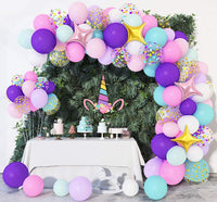 51 x Brand New 138pcs Purple Balloons Birthday Decoration Unicorn Balloons Garland Arch Kit Girl Kids Latex Balloons Gold Confetti Balloons Lady Wedding Baby Shower Backdrop Confetti - RRP €694.11